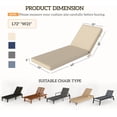 thumbnail image 2 of LLLLZASD Chaise Lounge Cushions Outdoor Set of 2, Fade Resistant, 72 x 21 x 3 in Sun Lounger Replacement Cushions, Patio Lounge Chair Pads with Removable Cover for Pool, Beach, Deck, Lawn, Beige, 2 of 6