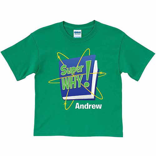 Super Why! - Personalized Super Why! Logo Boys' T-Shirt, Green ...