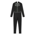 thumbnail image 3 of TiaoBug Womens One Piece Unitard Full Body Leotard Gymnastics Unitard Figure Skating Jumpsuit Bodysuit Catsuit Black L, 3 of 7