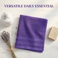 thumbnail image 4 of Unique Bargains 4Pcs Solid Cotton Absorbent Washcloths Light Purple 13" x 13", 4 of 8