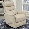 thumbnail image 2 of Pemberly Row Leather Manual 360-degree Swivel Glider Recliner in Ivory, 2 of 6