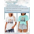 thumbnail image 4 of Anbech Heart Printed T-Shirt for Women Casual Colorful Graphic Hearts Tees Junior Girls Short Sleeve Tee Tops with Crew Neck, 4 of 10