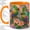 Orange, variant on Tropical Parrot Accent Mug, 11oz Ceramic Coffee Cup for Bird Lovers