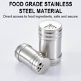 thumbnail image 6 of JoyMoreHome Seasoning Bottle Stainless Steel Dredge Shaker Rub Spice with Holes Powdered Sugar Shaker with Lid Shaker Cooking Rotatable Cover for Spice Salt Shaker Dispenser, 6 of 9