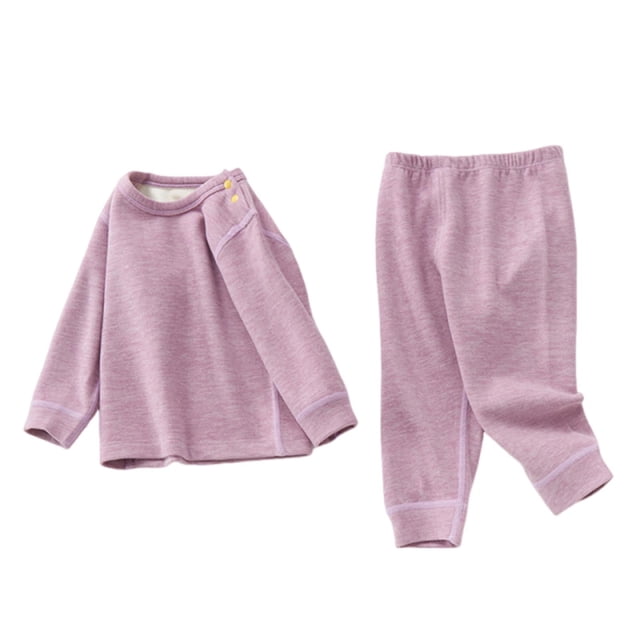 aidice Vêtements d'Hiver pour Bébé Garçon Fille Col Rond Manches Longues Boutons Hauts Pantalons Taille Élastique Pyjamas Tenues