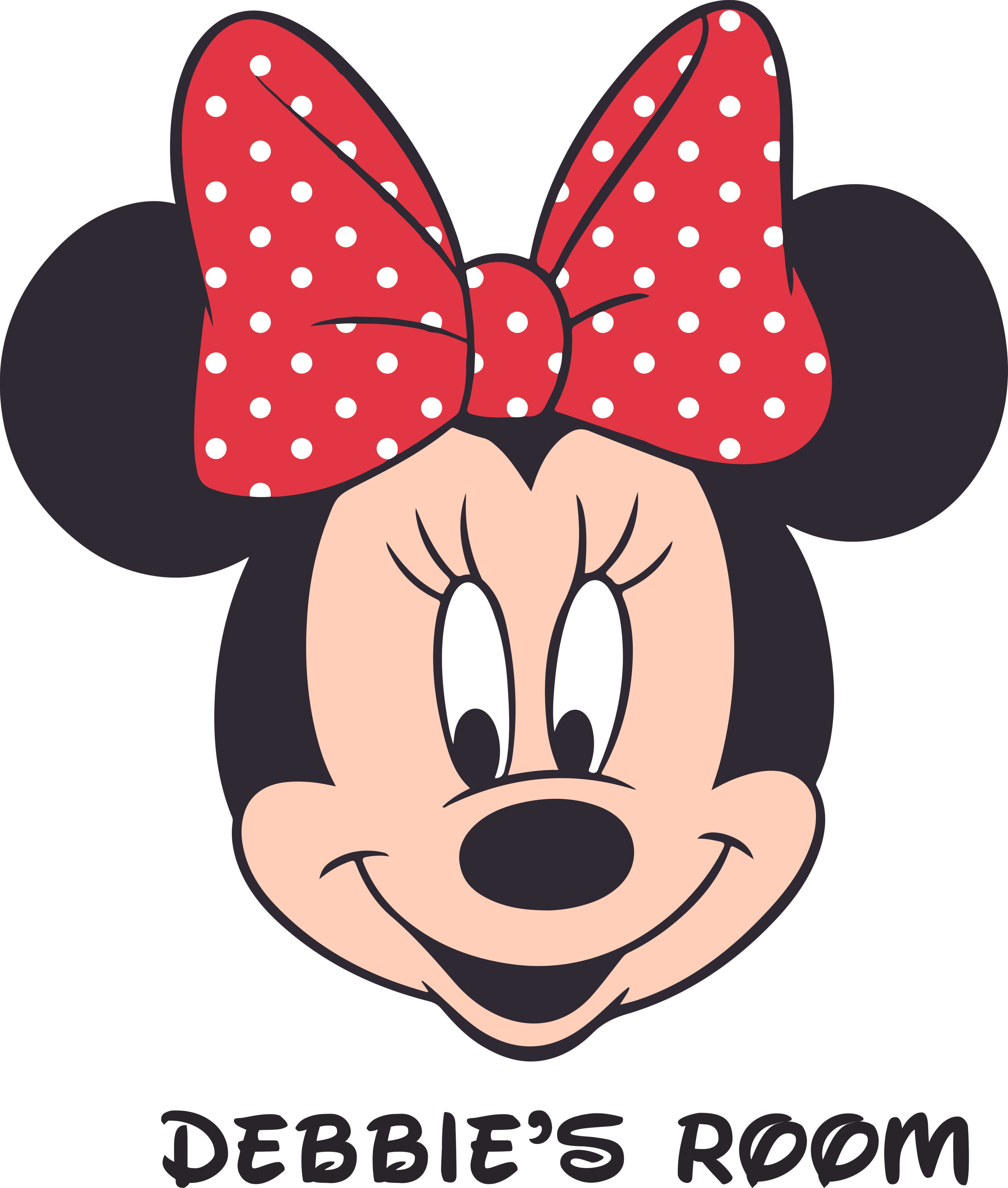 Minnie Mouse Face Cute Disney Cartoon Customized Wall Decal Custom