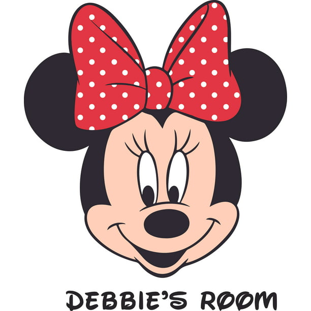 Minnie Mouse Face Cute Disney Cartoon Customized Wall