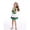 Green, variant on Halloween Costume Space Ranger Cowgirl Cosplay Outfits Flutter Sleeve Superhero Character Skater Dress for Theme Party,Size 120
