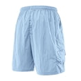 thumbnail image 6 of Inglocry Men's Athletic Running Bermuda Shorts Quick Dry Lightweight Stretch Gym Workout Hiking Shorts with Zipper Pockets Light Blue 3XL, 6 of 8