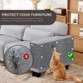 thumbnail image 3 of Alfombra de rascar para gatos de 78.7 x 15.8 pulgadas, alfombra autoadhesiva para gatos, protector de muebles para sofá, pared y puertas, protectores de arañazos duraderos para gatos, sofá y gatos de, 3 of 7