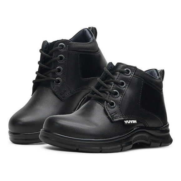 Bota Escolar Yuyin 23271 Piel Cordones Vacuno Plantilla Confort negro 16.5