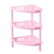 thumbnail image 1 of BRIGHTFUFU 3 capas de plástico pequeños estantes de almacenamiento Canasta de plástico Estante de la esquina Organizador de escritorio Rack Estantes de baño para la cocina del hogar (Rosa), 1 of 1