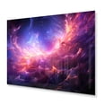 thumbnail image 2 of Designart "Purple Pink Fractal Cosmic Fusion" Modern Metal Art Living Room, 2 of 5