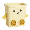 thumbnail image 2 of Usupdd Desktop Garbage Can Mini Cute (Beige), Desktop Garbage Can Mini Cute Sundries Bin Students Dormitory Desk With Lid Garbage Can Living Room Waste Paper Baskets, 2 of 6