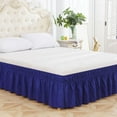thumbnail image 4 of sdhkgrrt Moins de 5 $ 1 Pce Jupe de Lit, Jupe de Lit à Volants Élastiques Enveloppante, Jupe de Lit avec Ceinture Élastique et Design Plissé, Jupe de Literie pour Lit Simple avec Retombée de 15 Pouces, Jupe de Lit avec Rangement Caché, 4 of 9