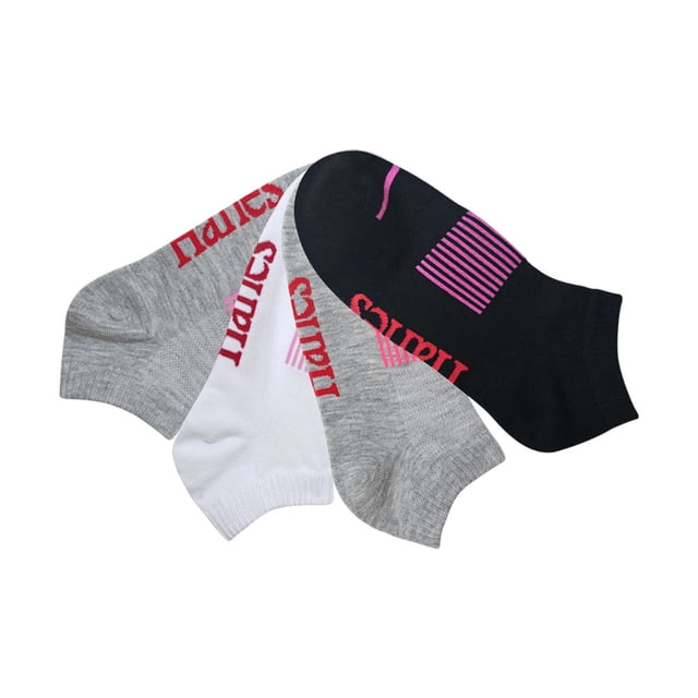 Tin Corto Hanes para Mujer, Poliéster con Rayas 4 Pares Multicolor Unitalla