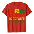 thumbnail image 1 of LUOGENLI T-shirts pour Homme pour Hommes Égalité Est Supérieure à Division Mathématiques Mois Noir T-Shirt Tee T-shirts Hommes Blanc Pâques 4xlt T-shirts pour Hommes T-shirts Graphiques Saint-Valentin Rouge TTG, 1 of 3