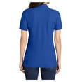 thumbnail image 2 of Womens Core Blend Cotton/Polyester Pique Polo Royal Large, 2 of 6