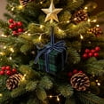 thumbnail image 3 of Fabric Wrapped Box Decoration for Holiday Tree, Wreath, Mantel, Blue, 3 of 5