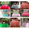 thumbnail image 3 of Falda de mesa de gasa tutú esponjosa larga, fiesta de cumpleaños, mesa de postre, boda, letrero, mantel circundante, decoración, 22m, 3 of 4