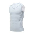 thumbnail image 4 of USNSM Men's Plus Size Sleeveless Compression Shirt Athletic Workout Gym Undershirt Quick Dry Breathable Tank Tops White S, 4 of 5