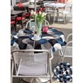 thumbnail image 5 of Outdoor Tablecloth with Umbrella Hole for Patio/Picnic/Party/Camping, Blue Grey Abstract Waterproof Table Cloth Round Cover Washable, Modern Geometric Ombre Artwork (Dia 60"), 5 of 8