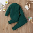 thumbnail image 5 of XXWXYD Organic Cotton Toddler Romper Set, Ribbed Long Sleeve Bodysuit + Pants - Baby Fall Winter Outfits 2Pcs, 5 of 8