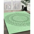 thumbnail image 3 of Ahgly Company Machine Washable Indoor Square Transitional Mint Green Area Rugs, 3' Square, 3 of 7