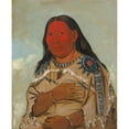 thumbnail image 3 of George Catlin 15x18 Black Modern Framed Museum Art Print Titled - Wife of Two Crows (1832), 3 of 5