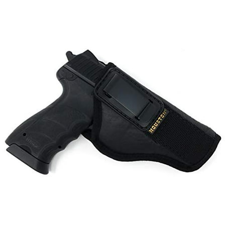 IWB TUCKABLE Gun Holster by Houston - ECO Leather Concealed Carry Soft Material | FITS Glock 17/21, H &K,Beretta 92 FS,XDM,Ruger 45 BERSA PRO,PX4,FNX 45,FNH 45,HI Point 9mm /.40 /.45 Cal (Best 45 Cal Concealed Carry)