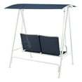 thumbnail image 6 of Mainstays Canopy Steel Porch Swing - Blue/White, 6 of 9