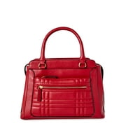 Time and Tru Women's Marli Satchel Bag, Red Paprika
