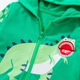 thumbnail image 4 of POPTEM Toddler Boys Zip-up Hoodies Dinosaur Graphics Zipper Jacket Hooded Sweatshirt for Kids Green 2T, 4 of 6