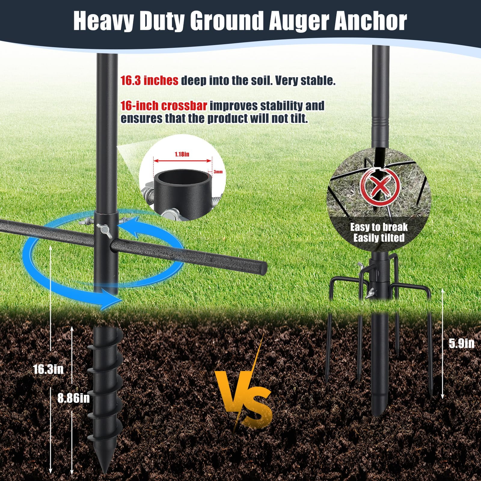 LCOKEIY Bird House Pole, 60" Bird Feeder Pole for Outside Heavy Duty, Adjustable Bird Feeder Stand, Birdhouse Pole for Bluebird, Hummingbird