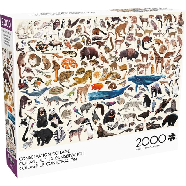 Buffalo Games - Kara Mohr - Collage de conservación - Rompecabezas de 2000 piezas para adultos - Rompecabezas desafiante perfecto para noches de juegos - El tamaño final es 38.50 x 26.50