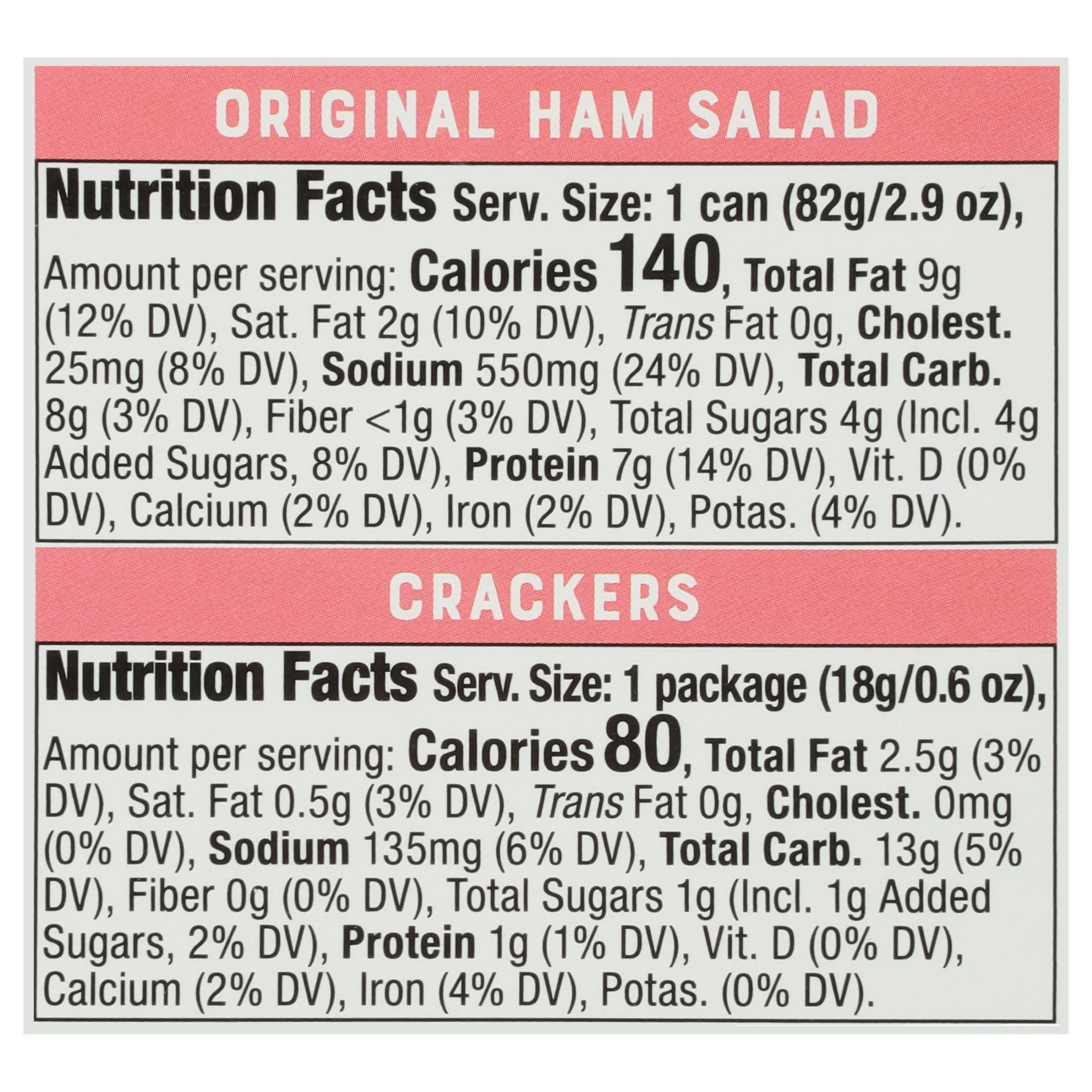 (3 pack) Bumble Bee Snack on The Run Ham Salad with Crackers Kit, 8g Protein Per Serving, Ready to Eat, Spoon Included, Shelf Stable Box, 3.5 oz