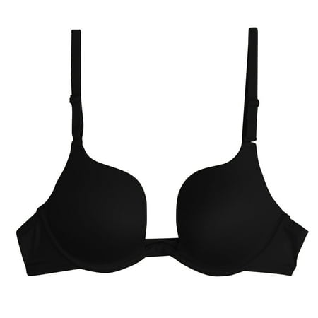 YOUSNH Women Fashion Solid Comfortable Thin Sexy Lingerie Slim Fit Push up Bra Bras for Women Black XXL