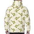 thumbnail image 7 of Qekee Green Snake Print Mens Hoodies,Pullover Hooded Sweatshirt for Men,Men's Loose Sleeve Sweatshirt-4X-Large, 7 of 7