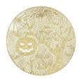 thumbnail image 2 of Gold Halloween Pumpkin Placemat - 14.96x14.96in PVC Table Mat for Restaurant & Home Decor - Waterproof, Heat-Resistant & Anti-Slip Party Tableware for Halloween, Thanksgiving & Fall Decorations, 2 of 6