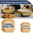 thumbnail image 2 of Doublures pour Friteuse à Air Chaud Ninja Crispi, Ensemble de 250 Pcs Doublures en Papier Parchemin pour Ninja FN101 4QT&6 Tasses Récipients en Verre, Accessoires de Cuisson pour Friteuse à Air Ninja Crispy, 2 of 6