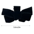 Xinwennn Black Velvets Bow Knot Small Side Bangs Hairpin Female Summer