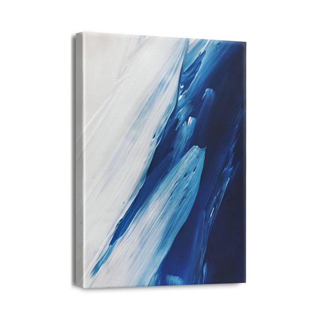 Intriguing Abstract Landscape Wall ArtHand-Painted 12x16 inch Canvas for Office, Bathroom or Home Decor