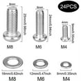 thumbnail image 6 of BUZIFU 24 Pack Universal TV Mounting Hardware Kit m4/m6/m8 Vesa Screws TV Stand Screws Stainless Steel TV Bracket Bolts with Washers for Samsung Philips Toshiba Monitor Mounts Bracket Fixing, 6 of 8
