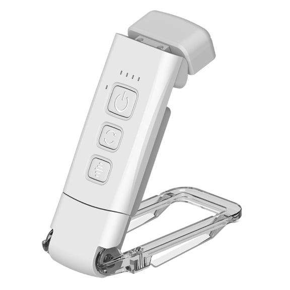 Kafsov Portable Clip-On LED Book Light with Adjustable Color Temperature and Brightness, USB Rechargeable, White or Black, 500mAh Battery, 1600K-6000K Lighting, for Bed or Desk Reading White