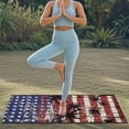 thumbnail image 3 of Garronmavis American Flag Palm Front Car Seat Towel Cover Sweat Stain Resistant with Storage Bag Car Seat Protector Universal Fit for Cars SUV Trucks Sedan Van, 3 of 9