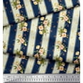 thumbnail image 2 of Soimoi Cotton Poplin Fabric Stripe,Leaves & Rose Floral Print Fabric by Yard 56 Inch Wide, 2 of 3