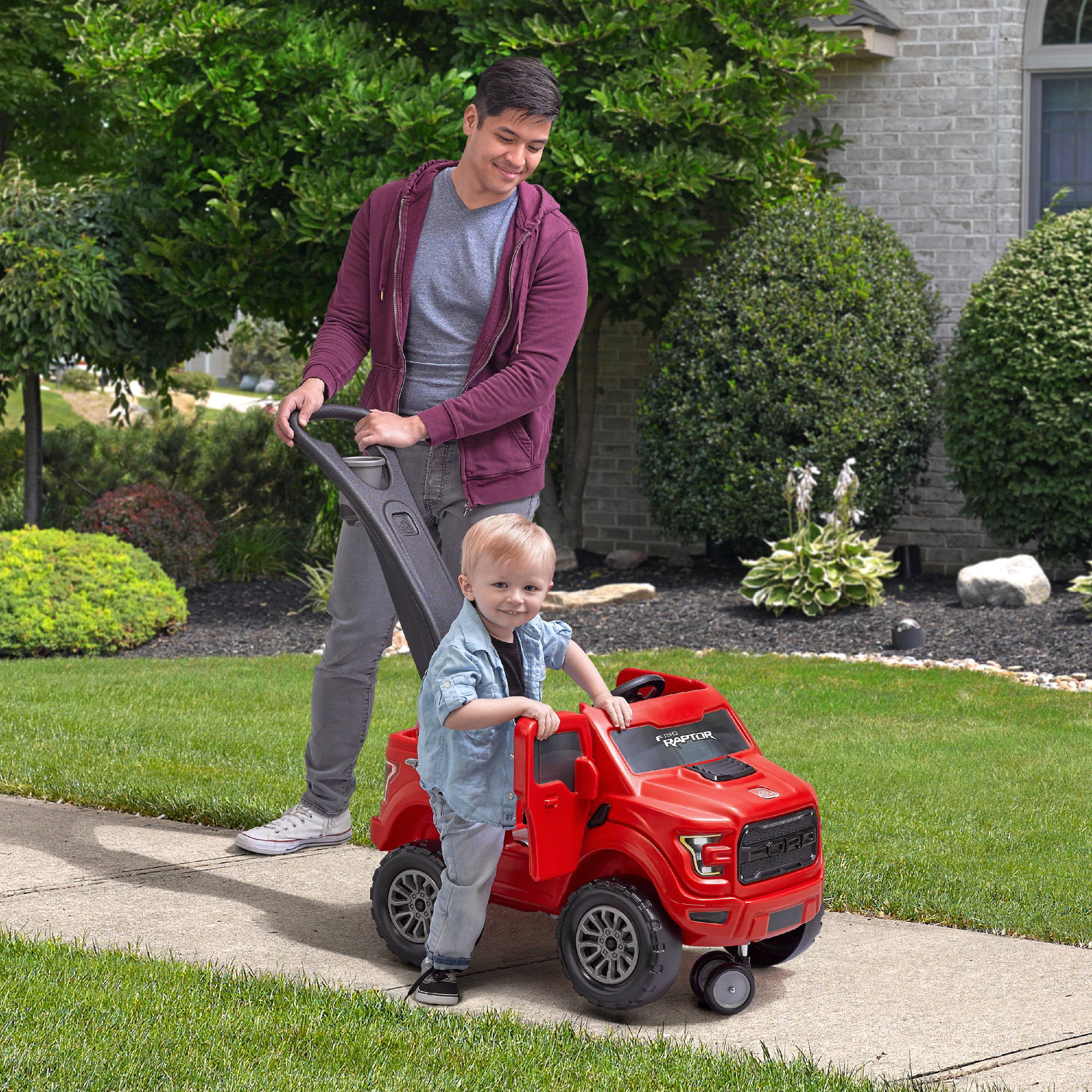 Step2 2-in-1 Red ford F-150 SVT Raptor Push Car, Ride-On Toy for Toddlers
