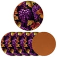 thumbnail image 2 of Thanksgiving 6PCS Round Microfiber Leather Coasters Set, 11x11 cm/4.3x4.3 in, Drink Mats for Table and Absorption, Stylish Beverage Coasters for Home and Office Décor, 2 of 6