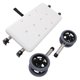 thumbnail image 1 of Elderly Walker White Bath Board 1 Pair Gray Double Wheel 6 Adjustable Height Walking Aid Accessory, 1 of 5
