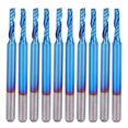 thumbnail image 3 of Fugacal Power Tool Accessories Wood Trimmer Spiral Milling Cutter Tungsten Steel Single Blade Blue Plating CNC Tools, 3 of 8